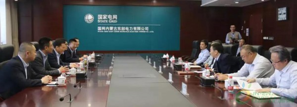 明阳智能董事长张传卫与国网蒙东电力公司总经理张成松会谈