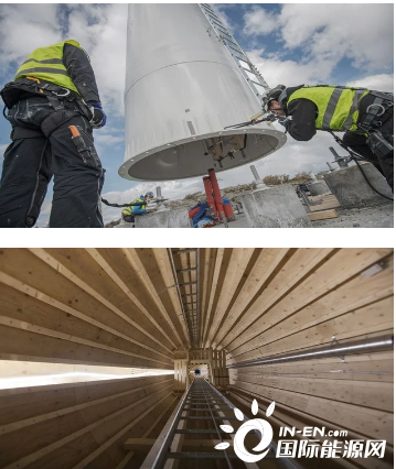 瑞典启动其第一座木制风力发电塔