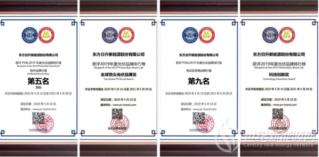 TOP 5！东方日升蝉联“组件品牌价值10强榜单”