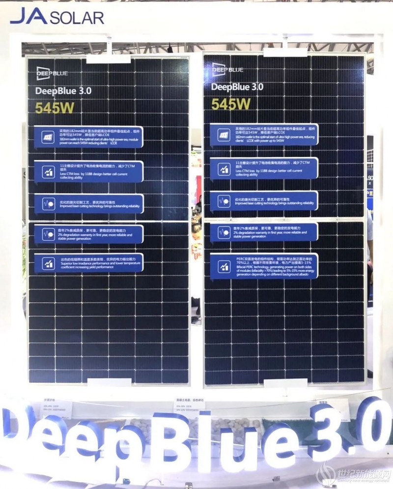 领跑182，晶澳545W超高功率组件火速量产